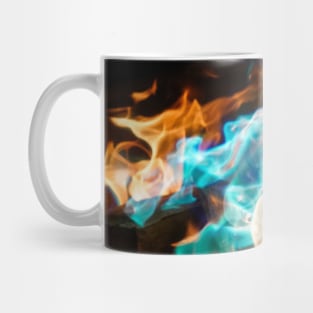 SCENERY 99 - Orange Blue Flame Fire Burning Mug